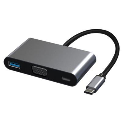 China Mobile Devices 4 .desk Computer in 1 Compact High Performance Hub 1080p VGA HDMI PD Charging USB C Audio Adapter for sale