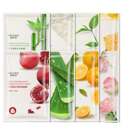 China Natural Organic Whitening Hydration Fruit Rose Aloe Vera Facial Mask Moisturizer Plant Beauty Face Sheet Mask Best for sale