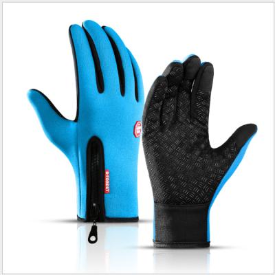 China Winter Thermal Single Finger Full Finger Gloves Motorcycle Sports Outdoor Cycling Warm Gloves Non-slip Windproof Touch Screen Gloves for sale