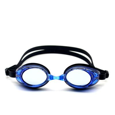 China Adult Swimming Goggles Anti Fog UV Anti Fog Glass Swim Goggles With Silicone Strap And Gasket for sale