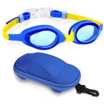 China Anti Silicone Strongly Anti-ultraviolet High Quality UV Anti-fog Junior Kids Waterproof Swimming Goggles With Case for sale