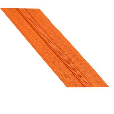 China Best Selling High Quality Goods Using Fluorescent Orange Monofilament Custom Zipper Pulls Nylon Coil Zippers for sale