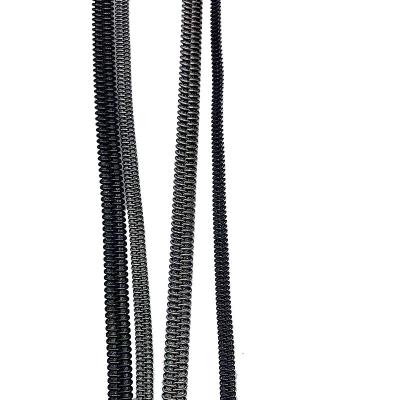 China Durable Nylon Zipper 7# Black Nickel Color Chains Nylon Zippers Open End Zipper Coil For Clothing for sale