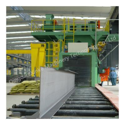 China Building Material Shops Roller conveyor shot blasting painting machine for sale