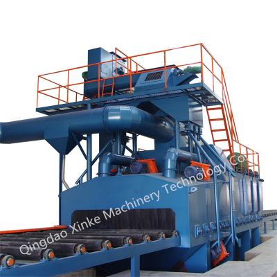 China Building Material Shops Steel Plate Welded Structural Parts Automatic Tunnelblast Pass Through Shot Blasting Machine for sale