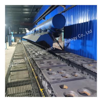 China High Efficency Fully automatic customized horizontal parting flaskless top-under shooting sand molding machine and molding line for sale