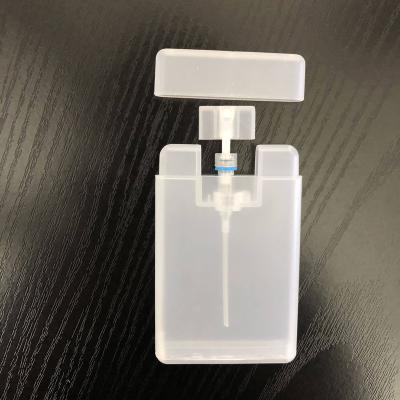 China Household Products Empty 20ml Mini Travel Refillable Perfume Atomizer Spray Bottle Square And Flat Perfume Bottle for sale