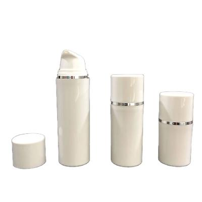 China New Design Cosmetic PP Pump Bottle 15ML 30ML 50ML Luxury White Airless Airless Pump Bottle for sale