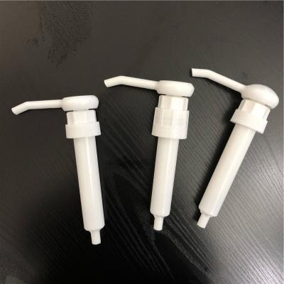 China Non Spill China Factory Custom Plastic Lotion Pump Head 30ml 15ml White Long Spout Lotion Pump for sale