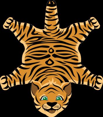 China Tiger Shaped Rug Kids Area Tibetan Blanket Printing Cushioned Animal Rug for sale