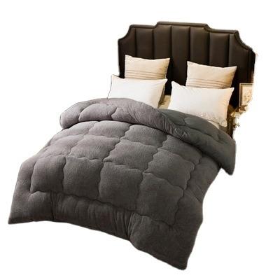 China Simple Warm Sale Sabanas Polyester Plush Fleece Bedding Winter Comforter Set for sale