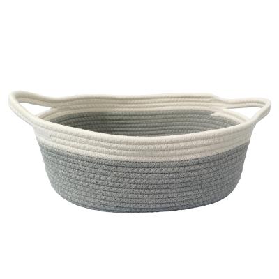 China Viable Home Accessories Small Cotton Rope Basket Storage Basket Bins For Keys Fruit Towels for sale