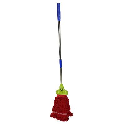 China Sustainable Cotton Open End Mopping Aluminum Stick Floor Wet Head Mop for sale