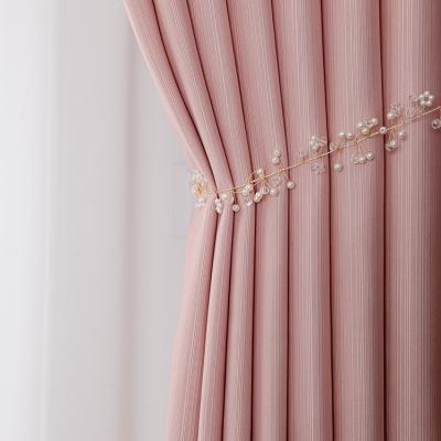 China Blackout Texture Blackout Texture Luxury Curtains Popular Solid Irregular Striped Drapes For Living Room for sale