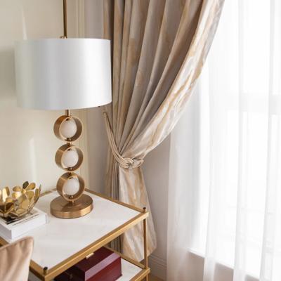 China Blackout Curtains Gold Thread Marble Texture Curtain Jacquard Drapes for sale