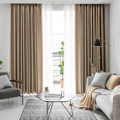 China Blackout Blackout Ready Curtains For Living Room Bedroom Luxury Thick Solid Curtain Window for sale