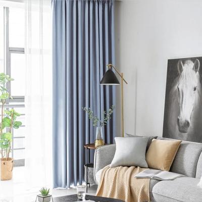 China Blackout Gold Silk Ready Blackout Curtains Thermal Insulated For Living Room Bedroom Luxury Thick Solid Curtain Window for sale