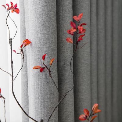 China Blackout Solid Faux Solid Texture Blackout Curtains Hotel Blackout Curtains Double Sided Sheer Curtains for sale