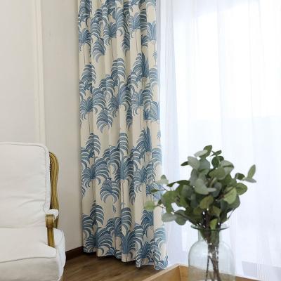 China Blackout Factory Supply Canvas Cotton Top Grade Flower Sunshade Blackout Window Curtain Floral Printed Design for sale