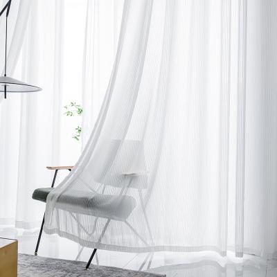 China Blackout SpaceDresser Rod Pocket Sheer Voile Window Core Curtain Panels New Rod Pocket Sheer Panel Curtains Material Fabric Sheer for sale