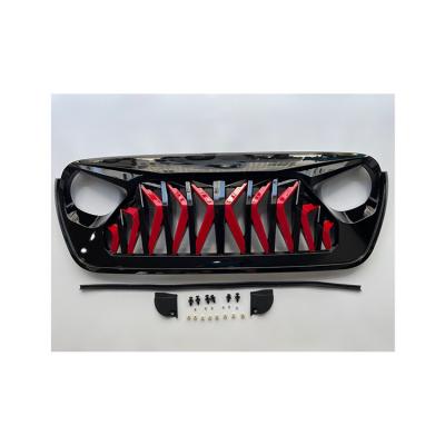 China ABS Middle Black Red Black ABS Grill Car Front Grill For JEEP Wrangler JL for sale