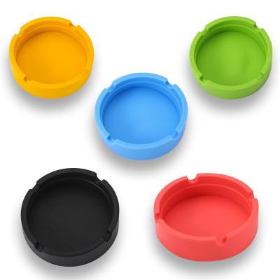 China Promotion 100% Custom Silicone Eco-friendly Food Grade Round Ashtray, Soft Tobacco Jar for sale