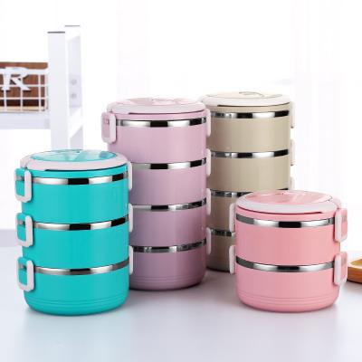 China New Type Viable Stainless Steel Tiffin Lunch Box Food Container Portable Foldable Modern Good Price Storage Box for sale