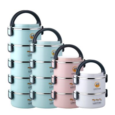 China Cute Viable 4 Tier Bento Tedeme Insulated Lunch Box Stainless Steel Food Storage Container Carrier For Picnic School Office Chewing for sale