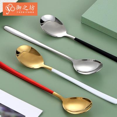 China Office Party Disposable High Quality Home Wedding Kitchen 304 Stainless Steel Golden Spoon for sale