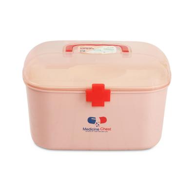 China CLASSIC plastic storage box household large storage box portable first aid kit family medicine office multi-layer portable box for sale