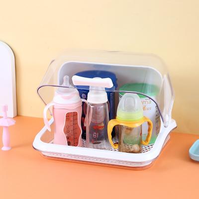 China Transparent dustproof plastic tableware storage box kitchen storage box bread household baby supplies storage for sale