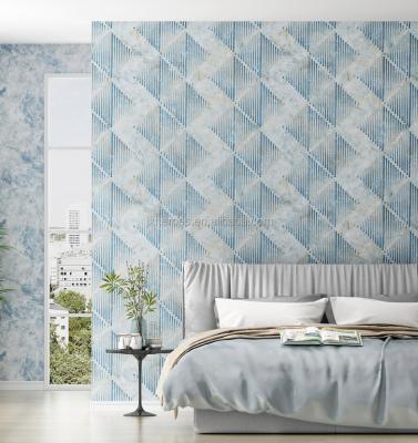 China Waterproof+ECO-Friendly 3D Tile Pattern Vinyl Wallpaper Design For Home Decoration for sale