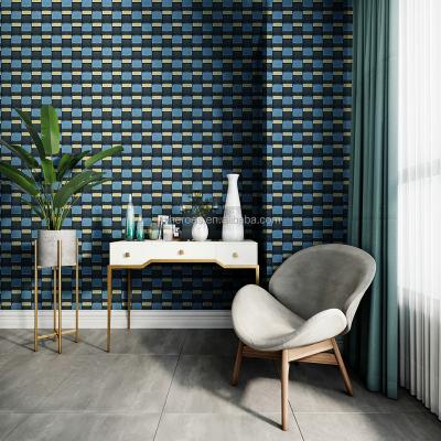 China Waterproof+ECO-Friendly Modern Impact Square Design Home Decorative 3D Color Wallpaper for sale