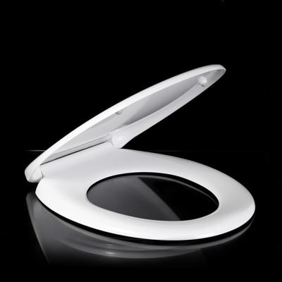 China Fashion modern design round shape slim urea bathroom toilet seats cover duroplast WC lid for sale