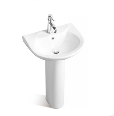 China Double-flush P001 Excellent Quality Sanitary Ware Ceramic Wash Basin With Pedestal For Africa Market for sale