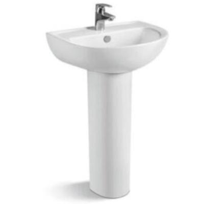 China YYU Chaozhou China Factory Modern Sink Bathroom Ceramic Hand Basin With Pedestal For Italy Market P007 for sale