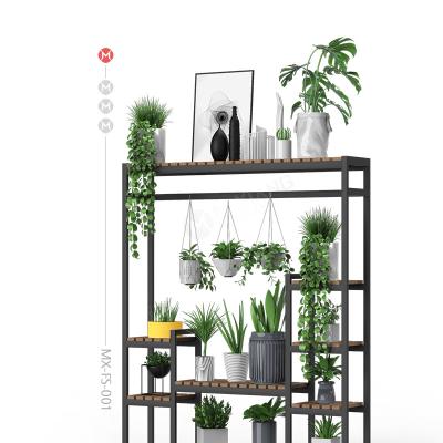 China Plant Layout Single Sided Light Rack With Metal Floor Laminate Rack For Retail Shop Home Florist for sale