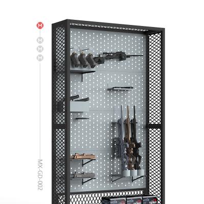 China MX-GD-002 Gun Rack Display Rack Metal Single Sided Light Duty Metal Style Customized Outdoor Packing Type for sale