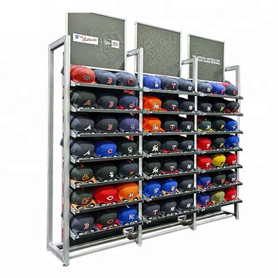 China Portable Hat Cap Display Rack Metal Display Stand For Retail Store for sale