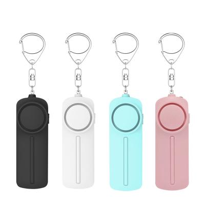 China For Elder Women Kids Personal Security Alarm Key Chain With Led Flashing Light 130dB AAA Battery Safety Pocket Devices Panic Self Defense For Women for sale