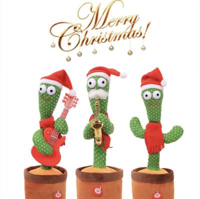 China 2021 charming toy singer toy funny and hot recording saxophone electric cactus plush cactus dancing for sale