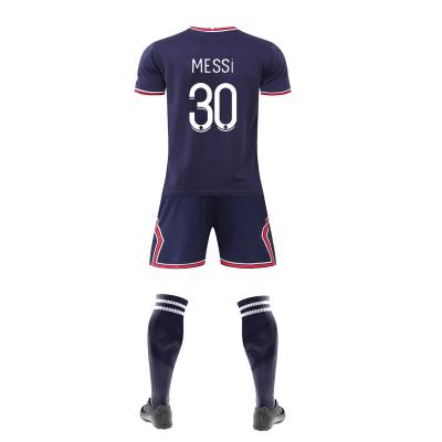 China Paris Saint Germain Home Sets Tank Top For 21st-22nd Season Messi Shirt Short Sleeve Set for sale