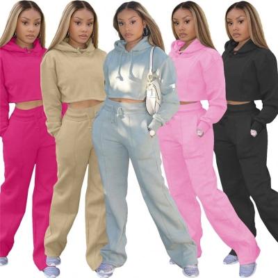 China QUICK DRY Two Piece Pants Set Hoodie Tracksuit Women Sets Tracker 2 Piece Casual Jogging Sets Women for sale