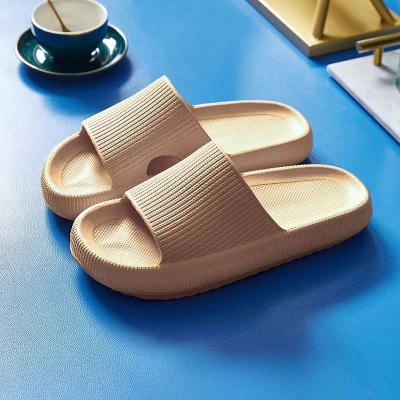 China 2021 Lightweight Anti-skid Women's Soft Thick Unique Cushioning Home Slips Pure Color EVA Indoor Slippers for sale