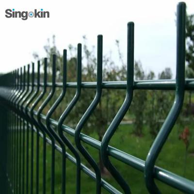 China OEM Easily Assembled Black PVC Coated Backyard Garden Fences Rigid Welded Anti Climb 3d Wire Mesh Fence Panel for sale