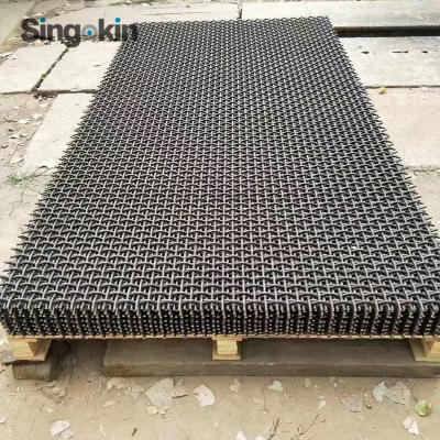 China High Tensile Mining Rock Crusher Vibrating Screen Square Hole Mn65 Vibrating Screen Mesh For Coal Mine for sale