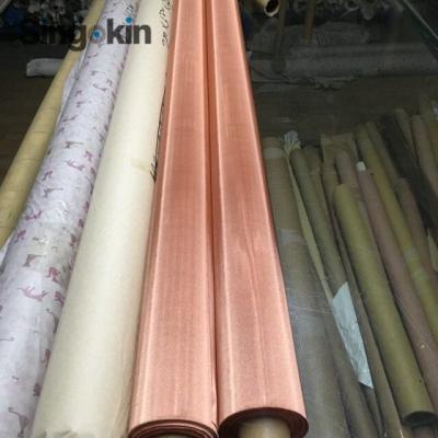 China Faraday cage 200mesh 75micron opening weave pure copper wire mesh fabrics for Faraday shield cage mesh for sale