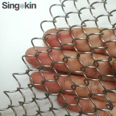 China Decorative Aluminum Mesh Stainless Steel Flexible Chain Link Metal Curtain Link Ceiling For Divider for sale