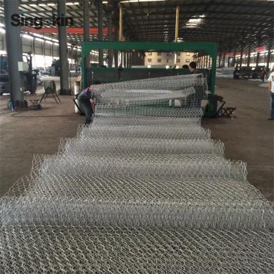 China Double Twist Weave Hexagonal Gabion Wire Mesh / PVC Coated Gabion Box / Rack Gabion for sale