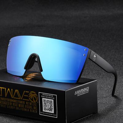 China Outdoor fashion sunglasses heat sports wave men sunglasses 2022 with accept customization brand logo and color box packing for sale